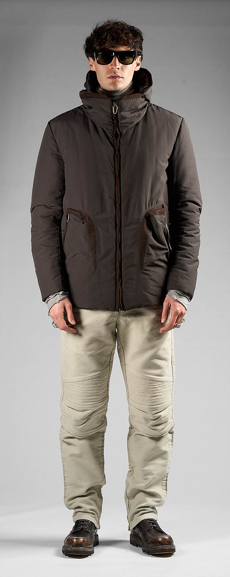 DANIELE BASTA LEATHER AND SILVER JACKET 